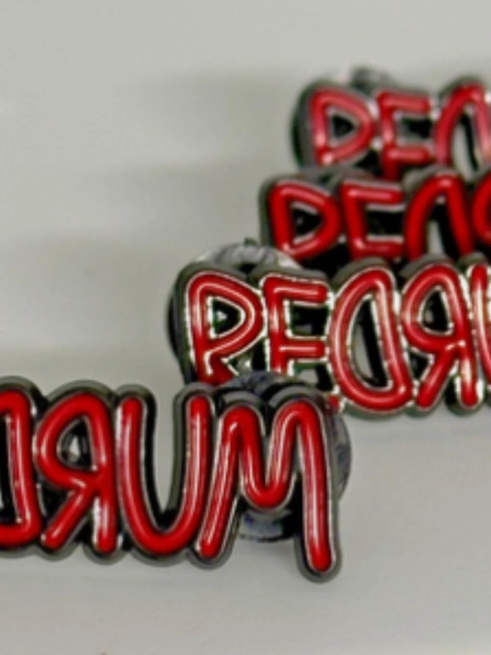 SET OF 4 BOOK CLUB FAVORS Stephen King's The Shining - REDRUM Enamel Pin
